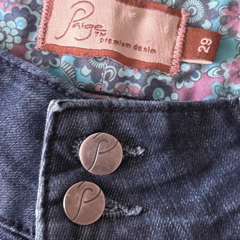 Paige Hidden Hills Bootcut Dark Wash Jeans Womens Size 29 - Picture 5 of 9